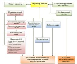 Информация об органах управления и структурных подразделениях (схемы)